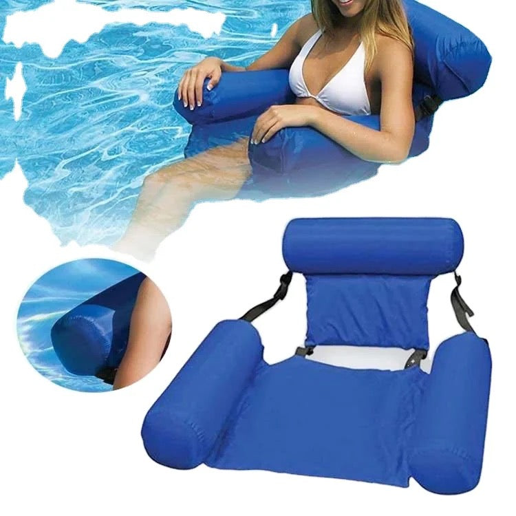 Inflatable Foldable Floating Bed Chair - Assorted Color