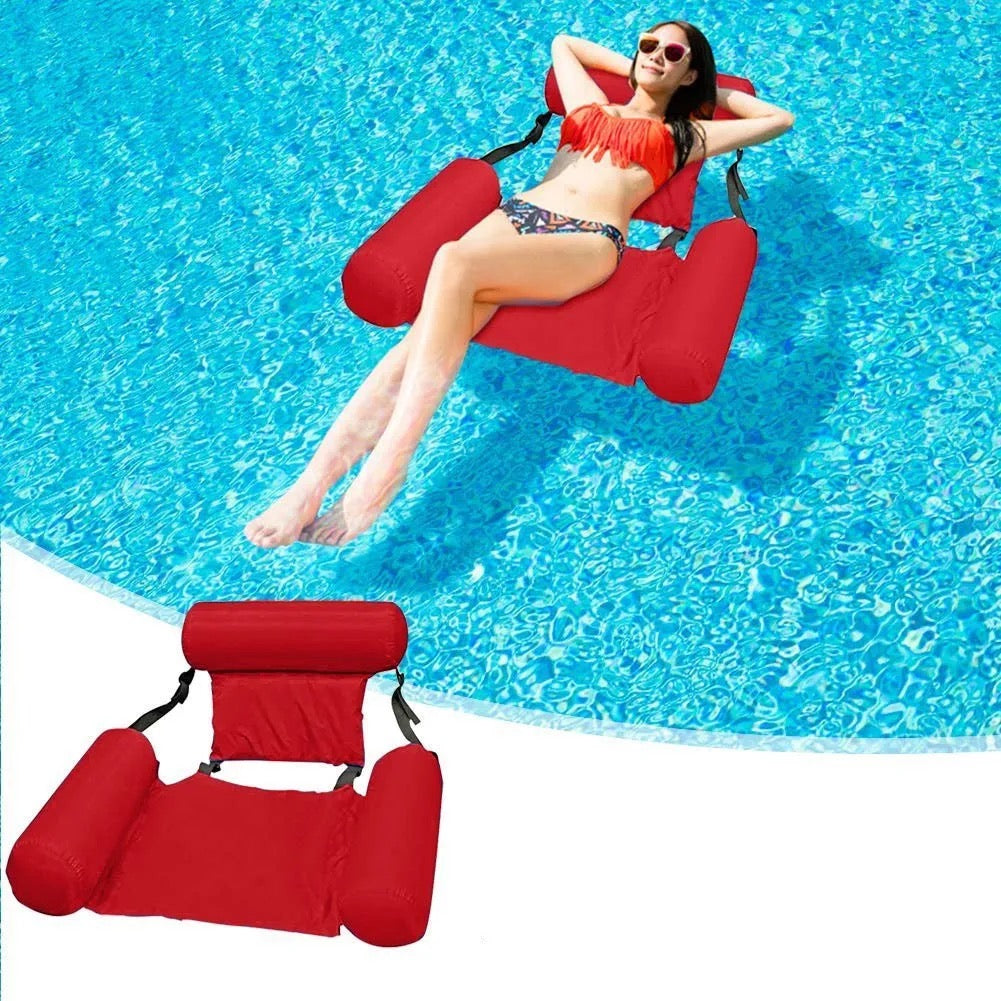 Inflatable Foldable Floating Bed Chair - Assorted Color